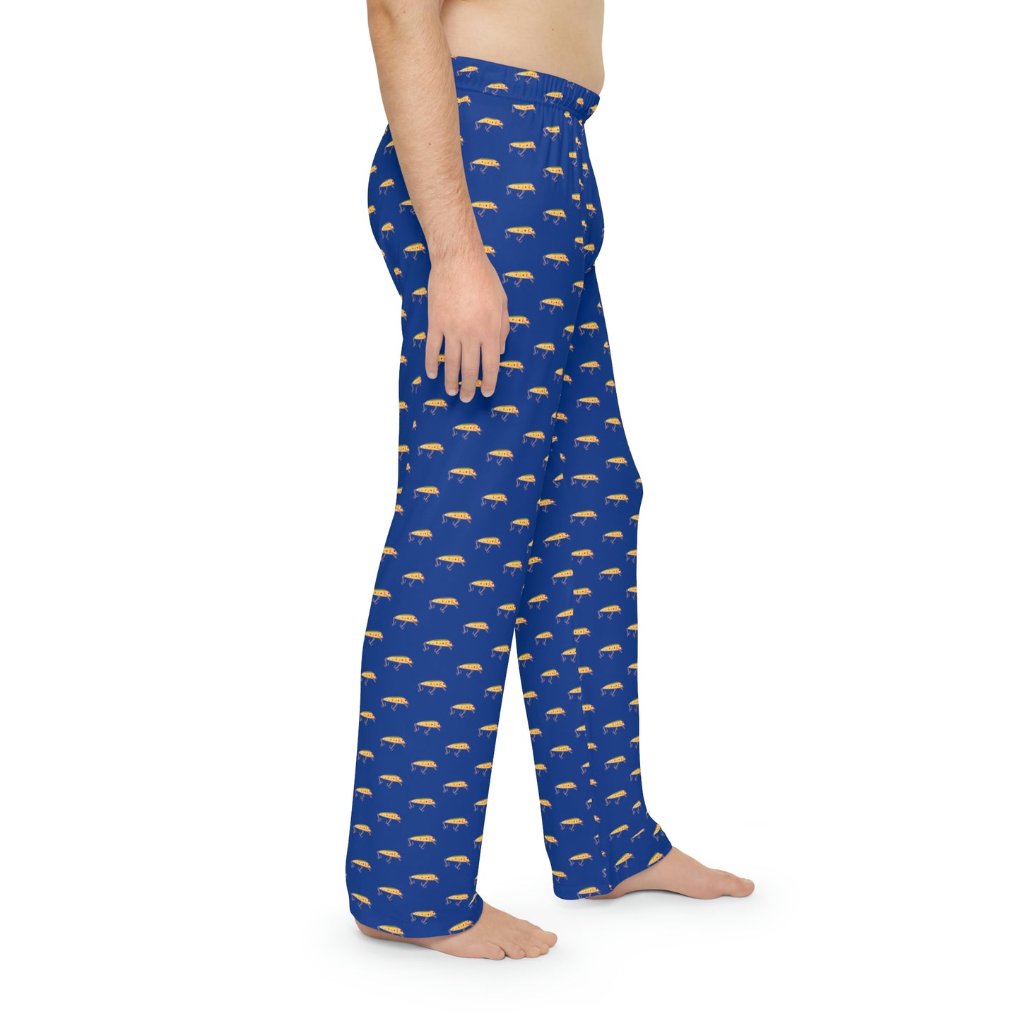 Vintage Bait - Fishing Theme - Bait - Men's Pajama Pants - Dark Blue