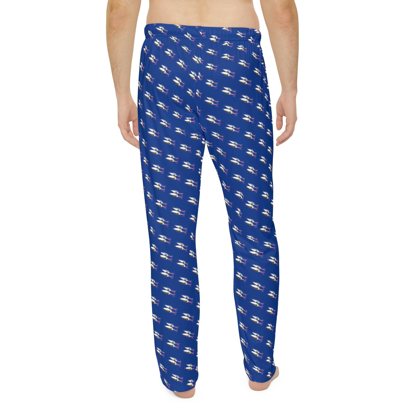 Fishing Lure - Fishing Theme - Bait - Men's Pajama Pants - Dark Blue